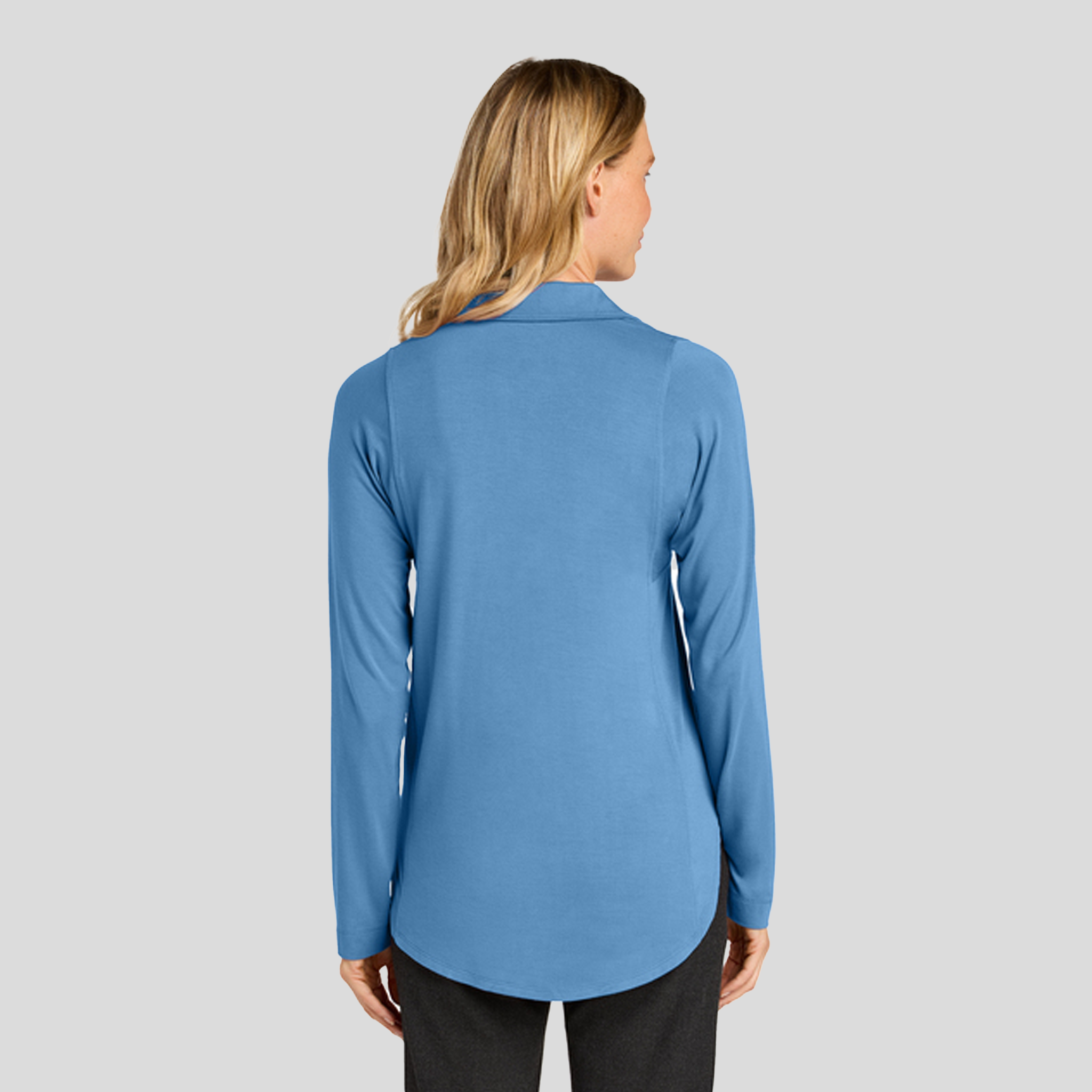 Womenβs Luxe Knit Button Tunic | Carolina Blue