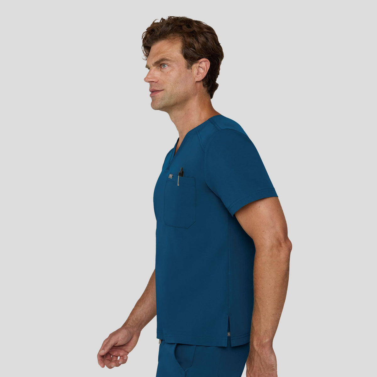Tempo Men's 1 Pocket V-Neck Top | Caribbean