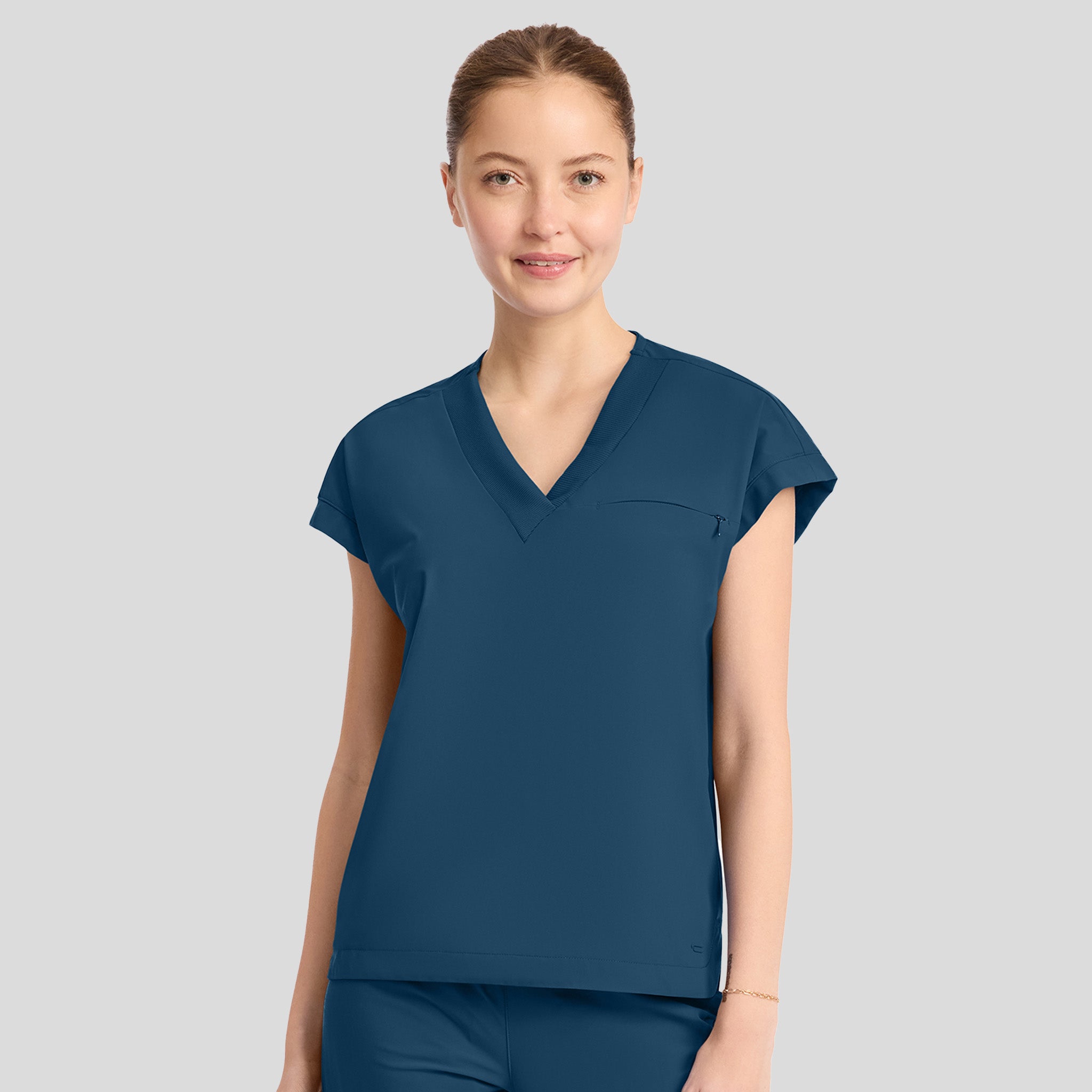 Dolman V-Neck Top | Caribbean