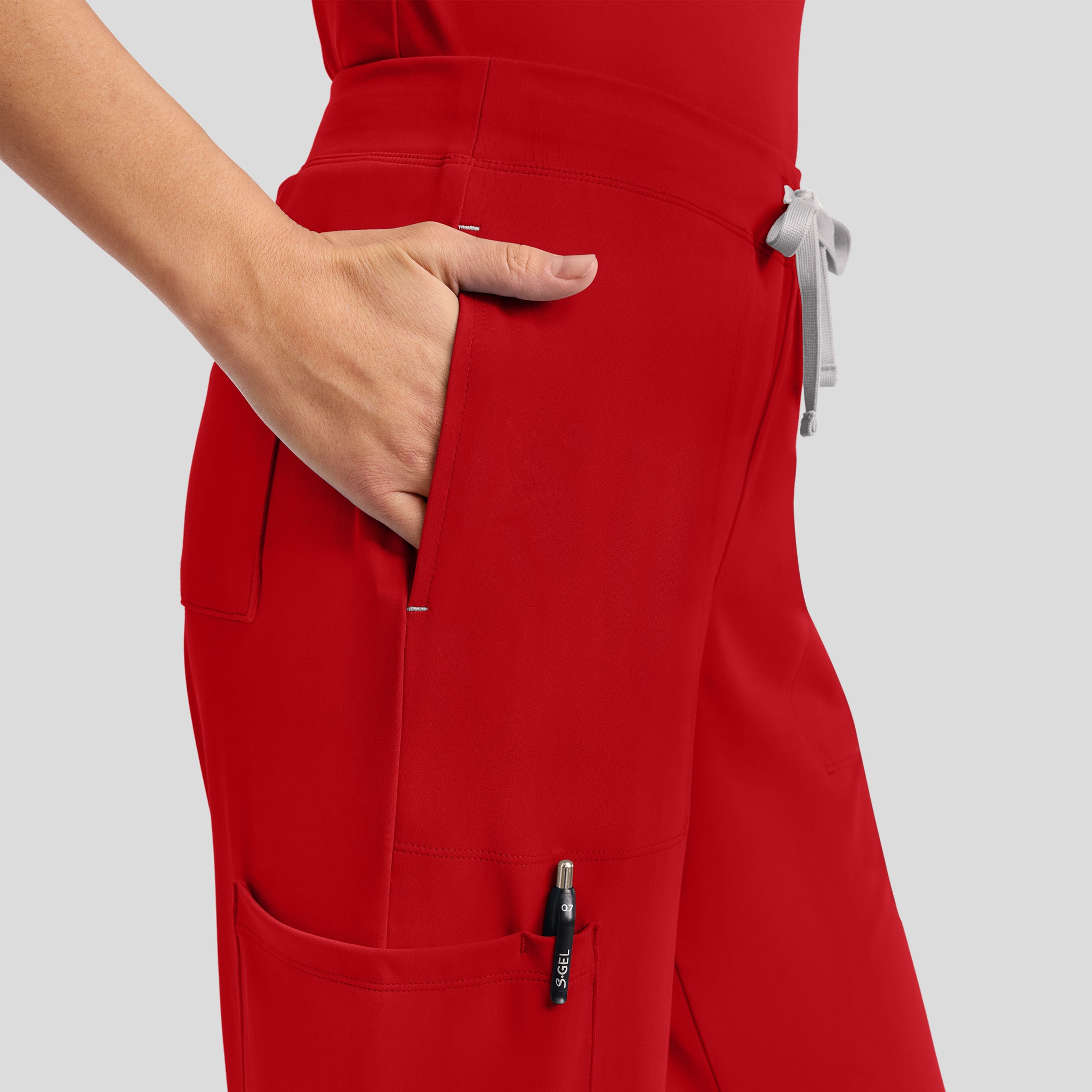 Achieve Pull-On Straight Leg Scrub Pant | Red