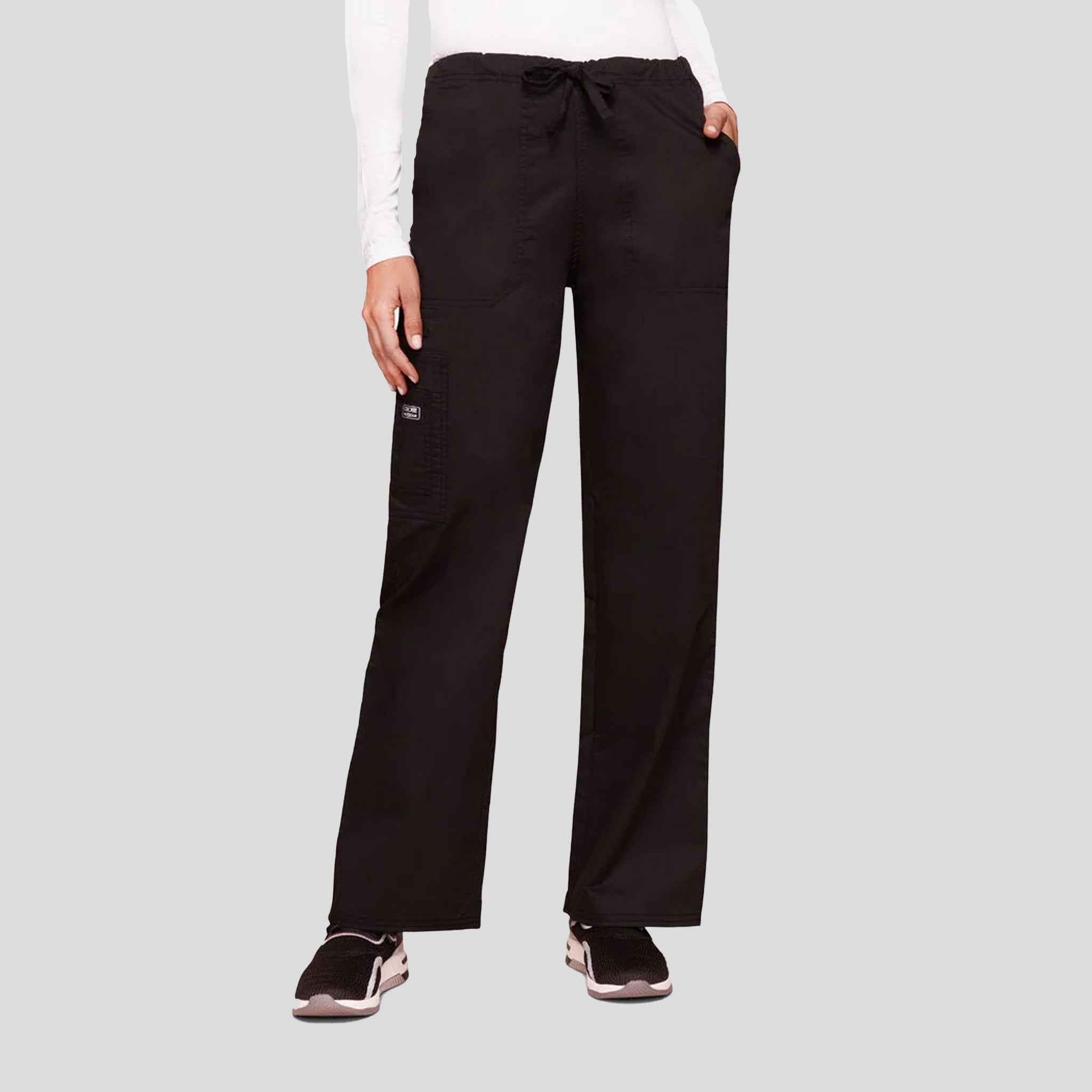 Unisex Drawstring Cargo Pant | Black