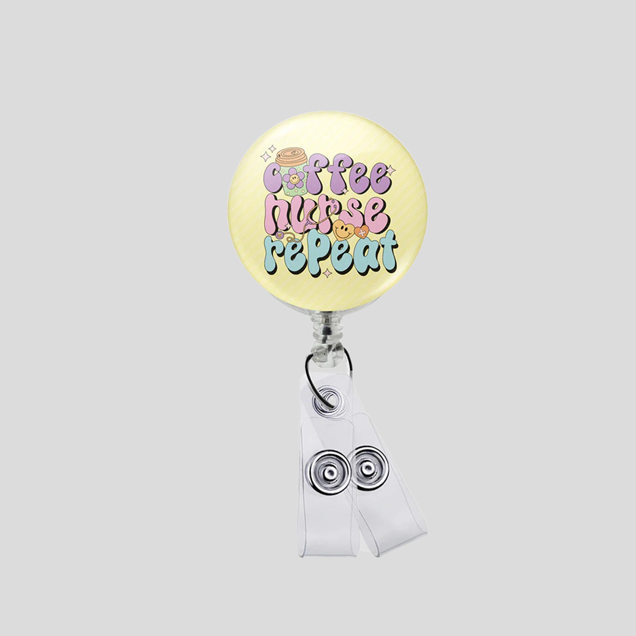 Coffee, Nurse, Repeat Badge Holder