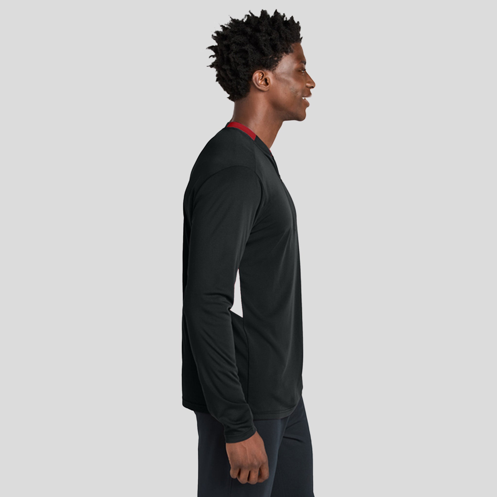 Club 1/4-Zip Pullover | Black/Deep Red