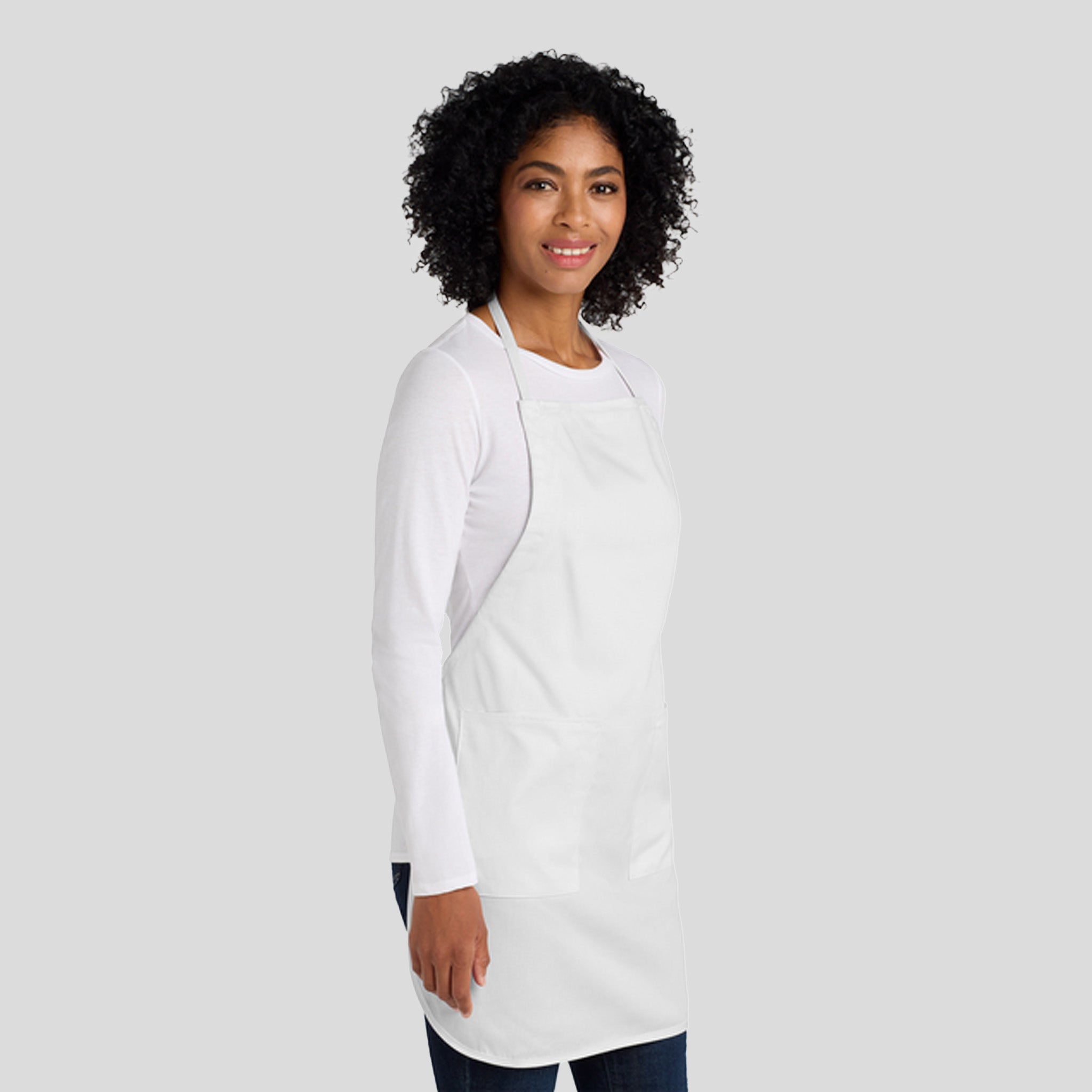 Full-Length Apron | White