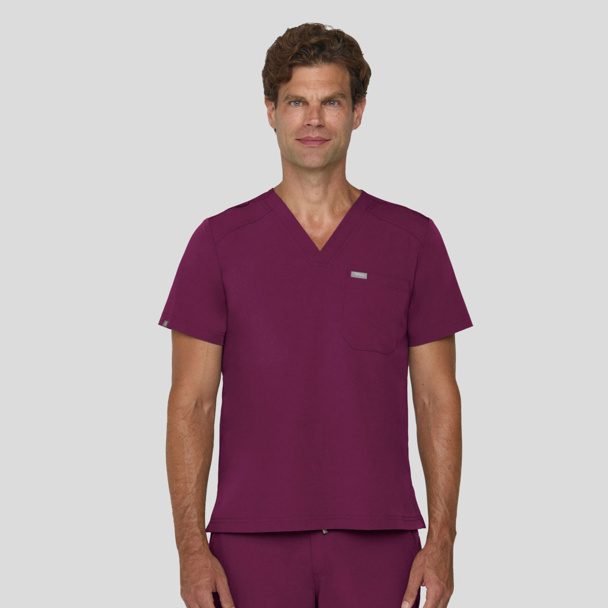 Tempo Men's 1 Pocket V-Neck Top | Wine